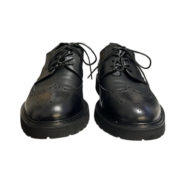 Steve Madden Black Leather Emeri Wingtip Oxfords Size 11.5 main image 4
